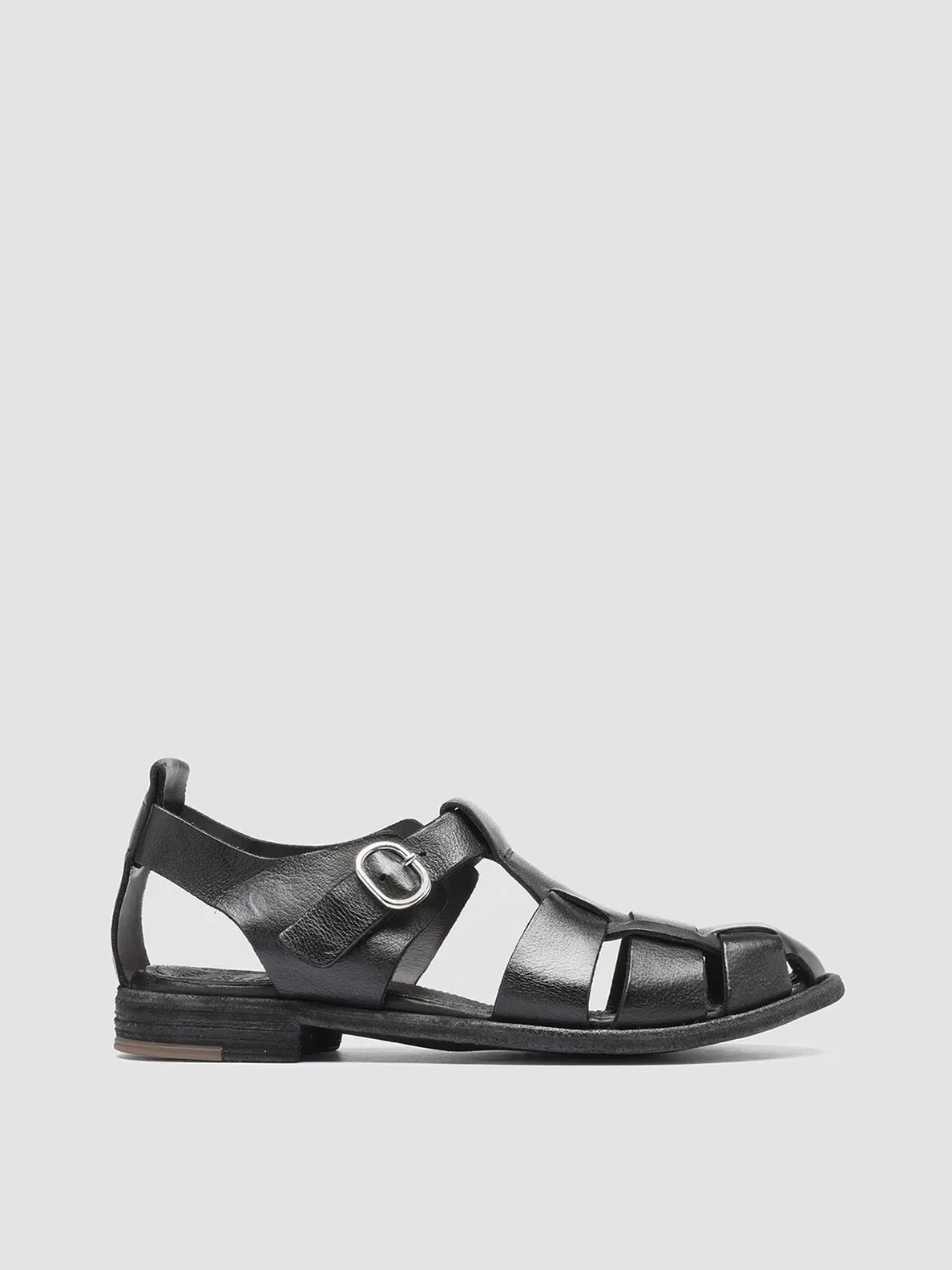 Gym ready LEXIKON 536 - Black Leather Sandals