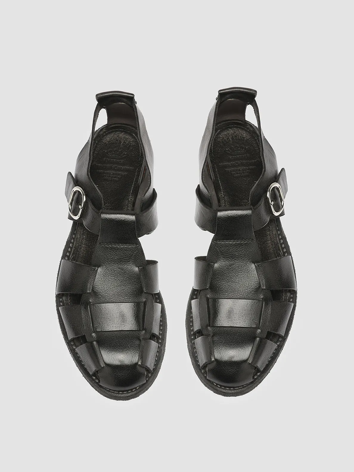 Day Glow LEXIKON 536 - Black Leather Sandals