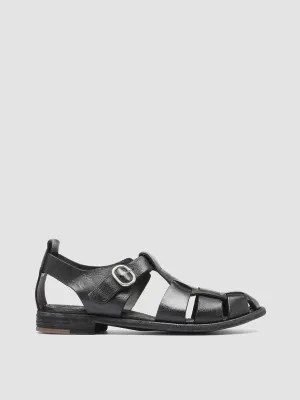 Gym ready LEXIKON 536 - Black Leather Sandals