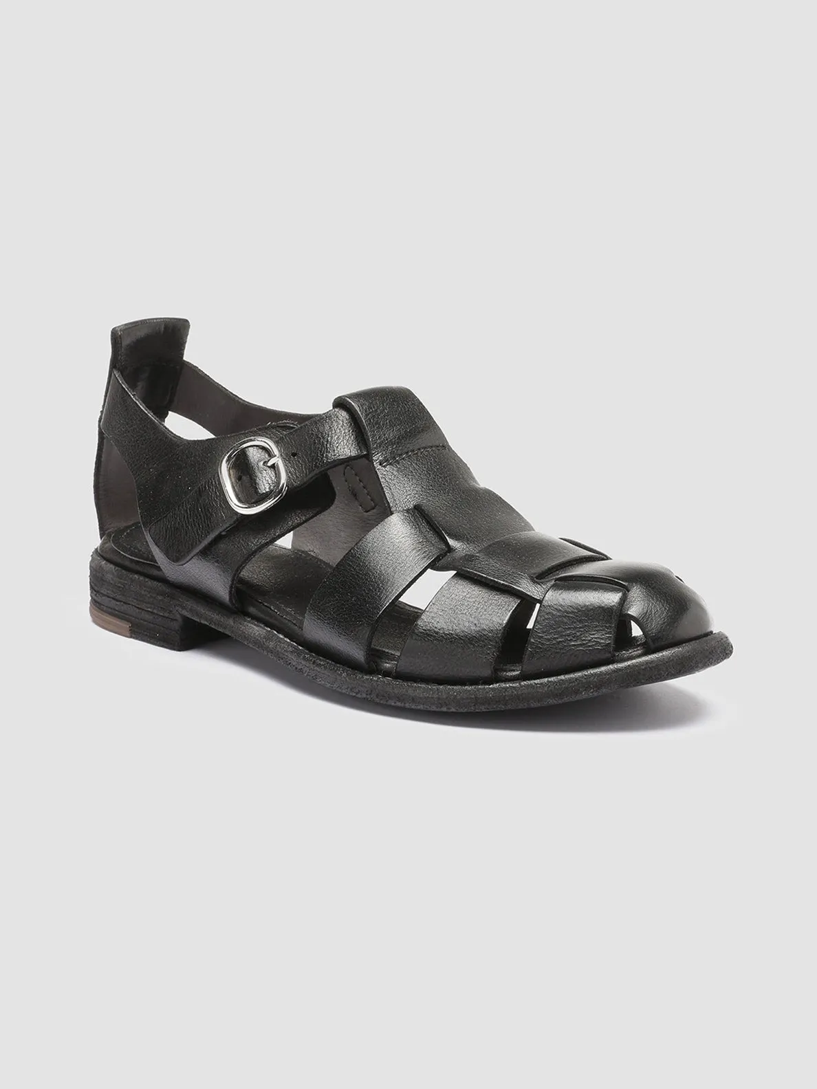 Urban Style Trail Walk LEXIKON 536 - Black Leather Sandals